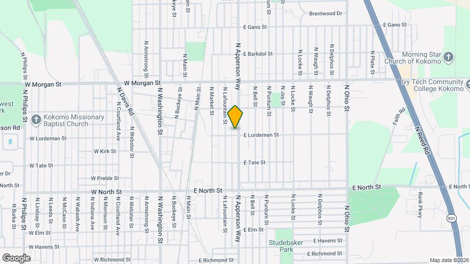 1705 N Apperson Way Map and Location Details