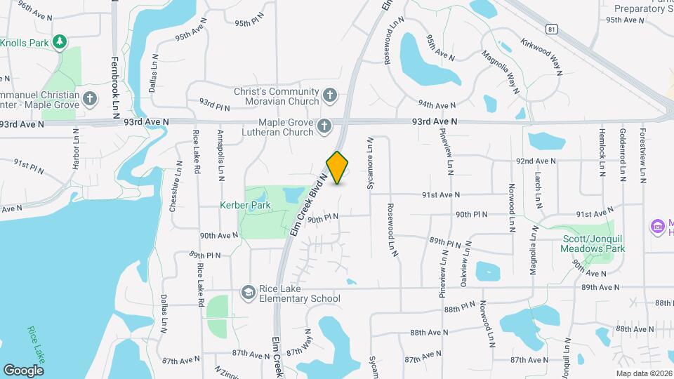 9091 Underwood Ln N Map and Location Details