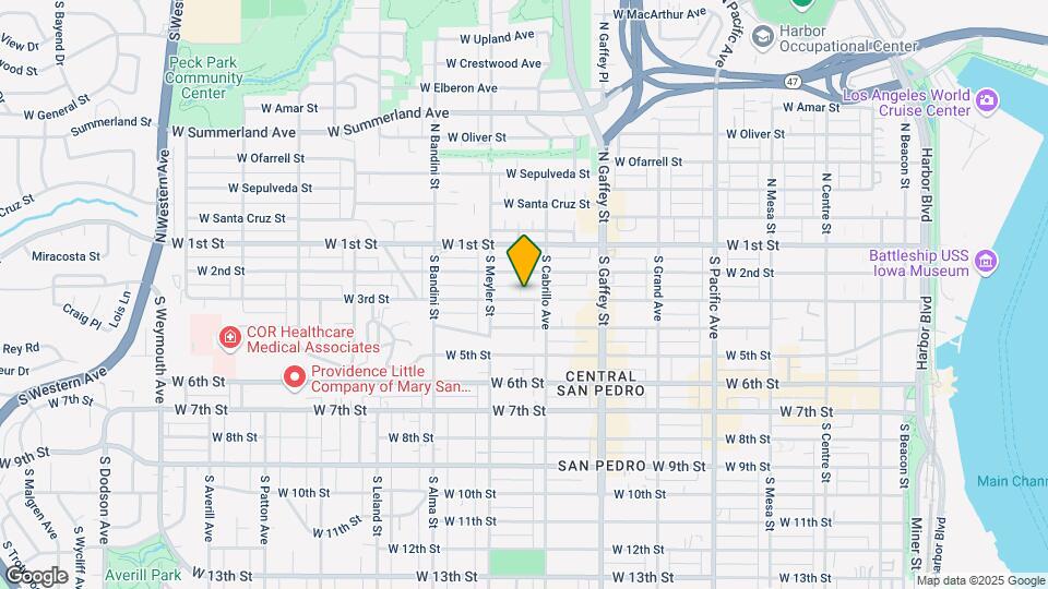832 W 3rd St Map and Location Details