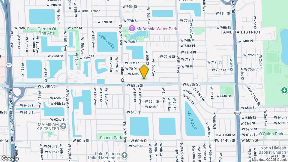 1075 W 68th St Map and Location Details