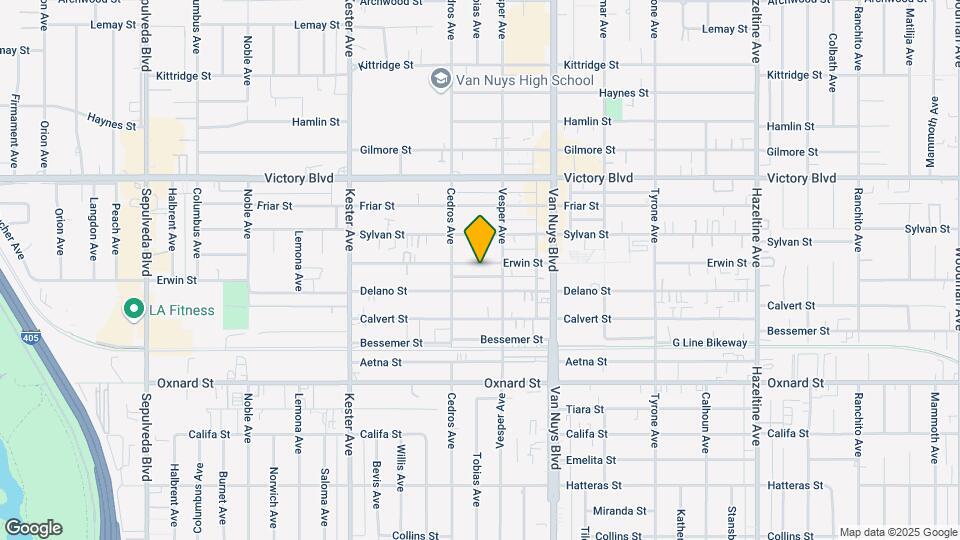 14628 Erwin St Mapa y Detalles de la Ubicación