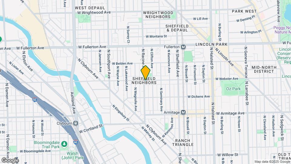 1159 W Webster Ave Map and Location Details