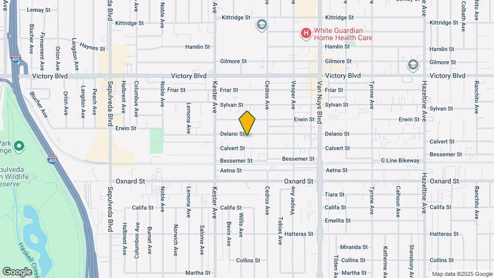 14746 Delano St Mapa y Detalles de la Ubicación