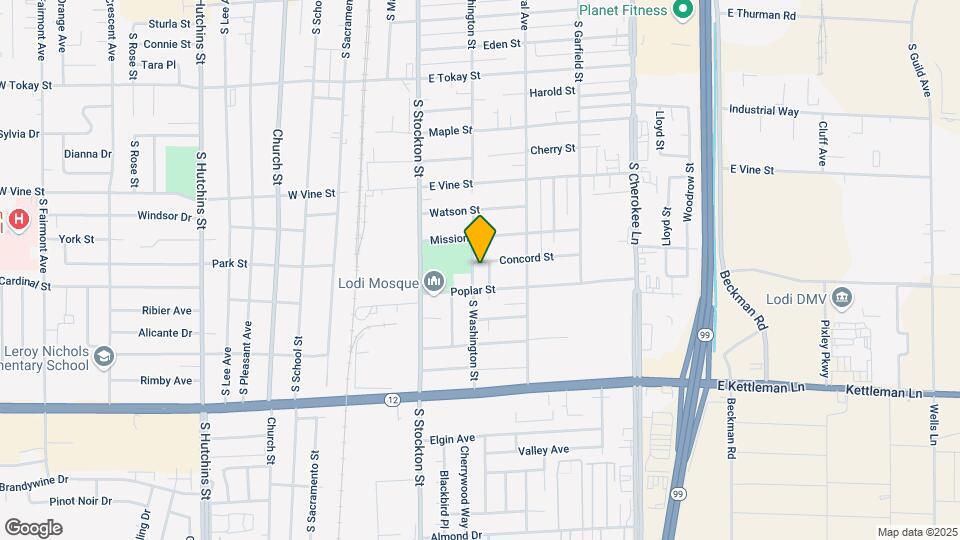 1020 S Washington St Map and Location Details