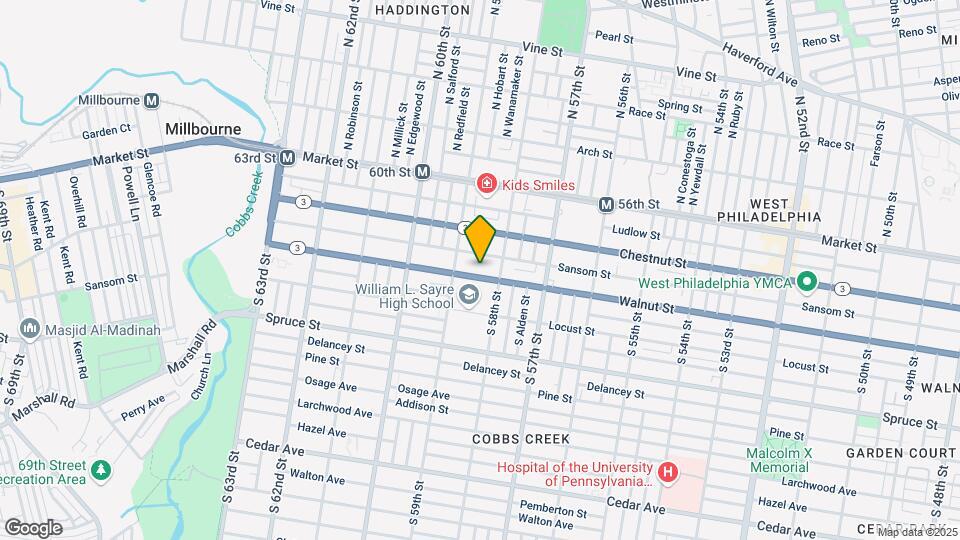 5829 Walnut St, Unit 2nd Floor Map and Location Details