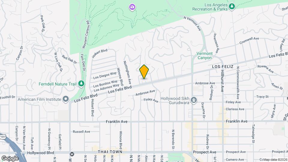 5005 Los Feliz Blvd Map and Location Details