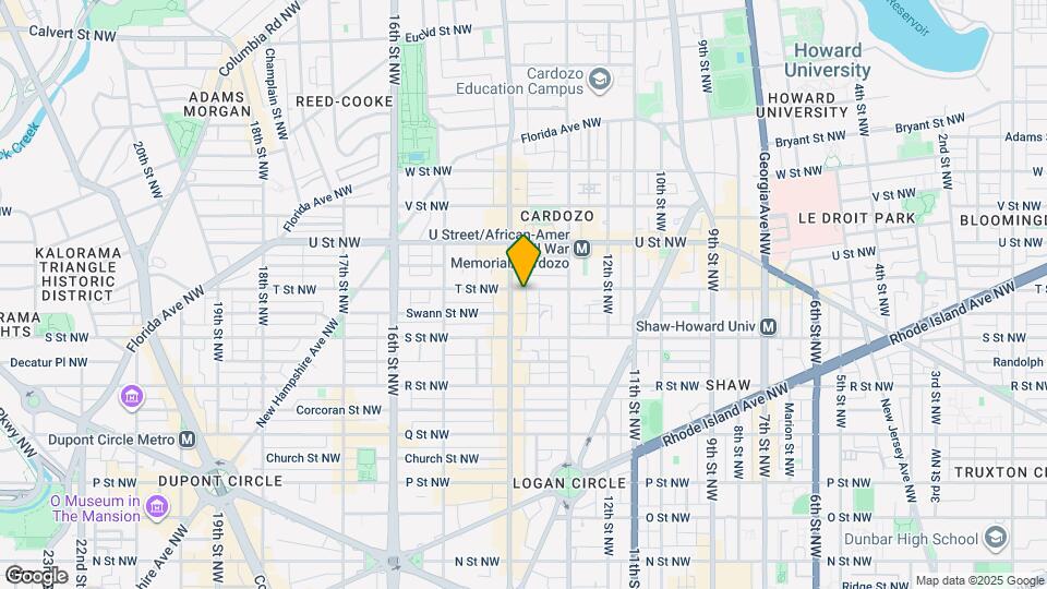 1340 T St NW Map and Location Details