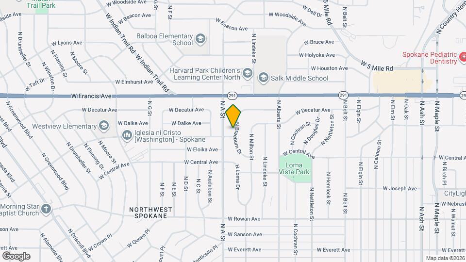 6011 N Braeburn Dr Map and Location Details