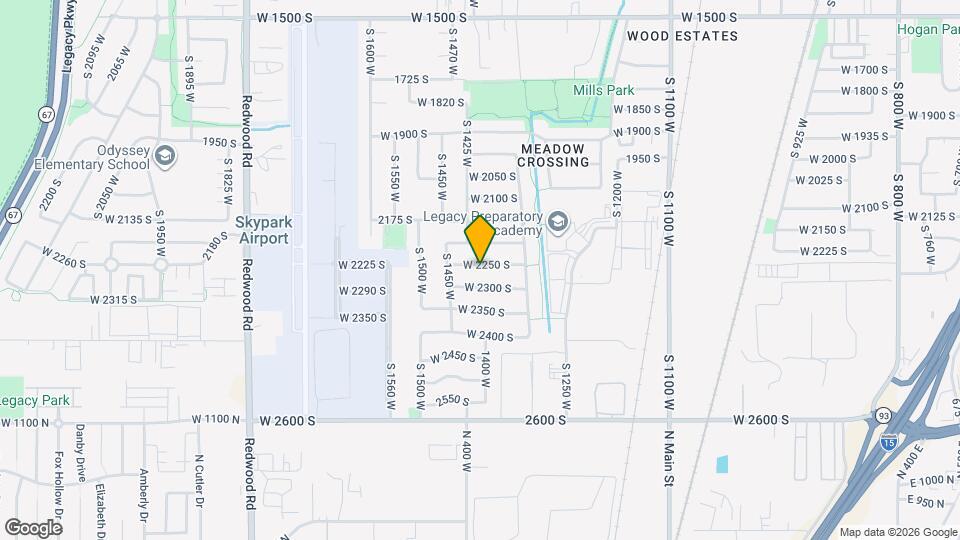 1401 W 2250 S Map and Location Details