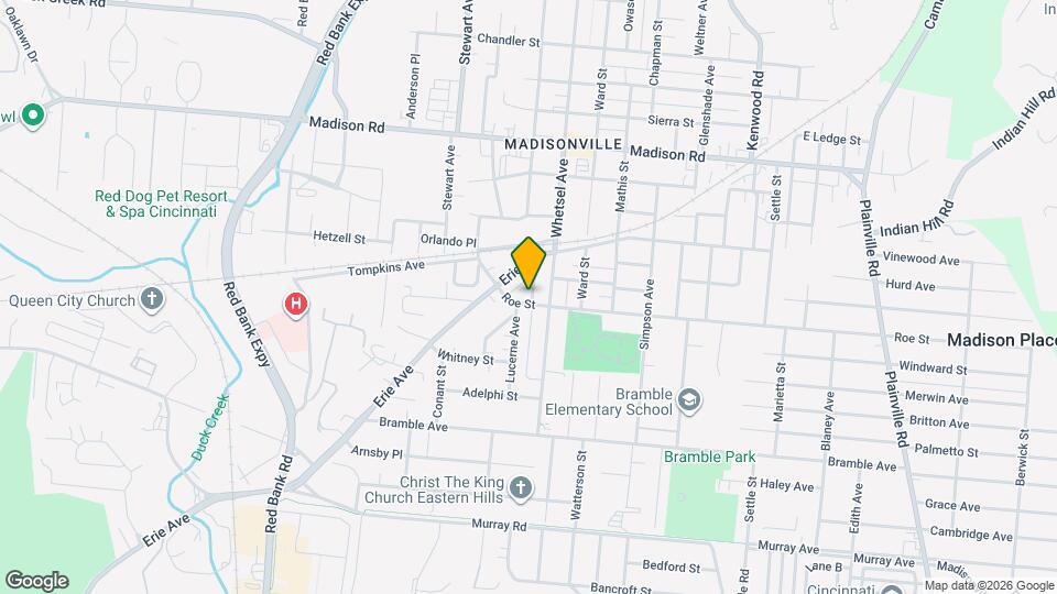 4605 Thoburne St Map and Location Details