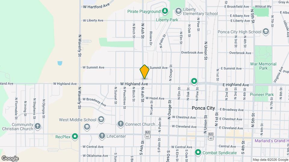 821 W Highland Ave Map and Location Details