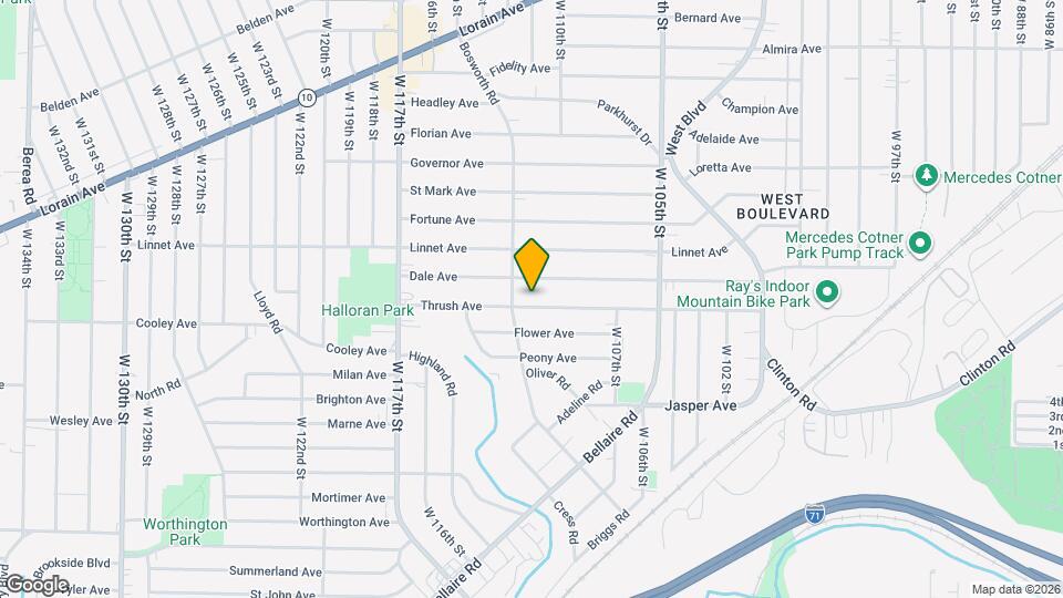 11100 Thrush Ave Map and Location Details