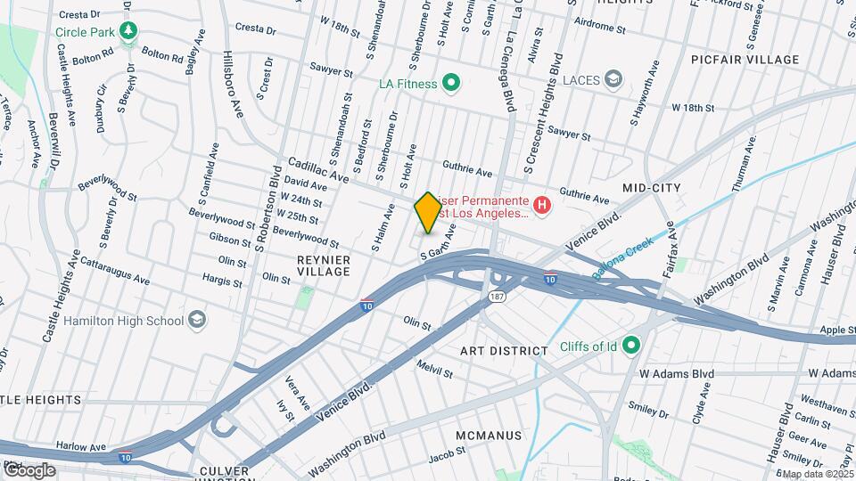 2340 S Corning St Mapa y Detalles de la Ubicación
