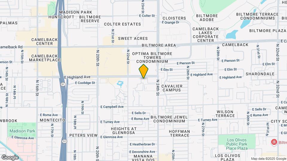 2323 E Highland Ave Map and Location Details