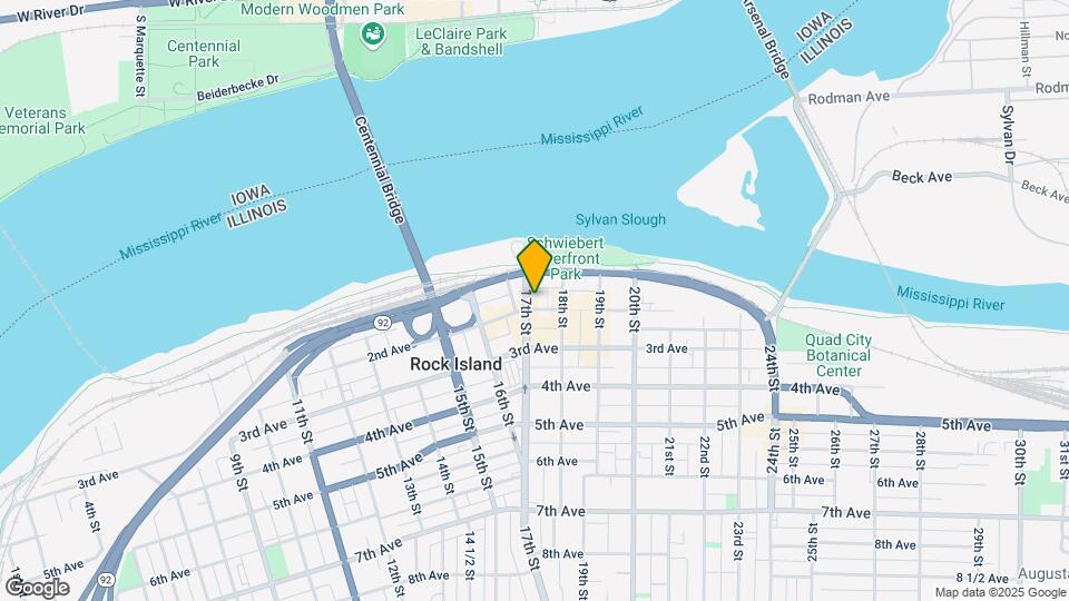 VanDerGinst Riverview Loft Map and Location Details
