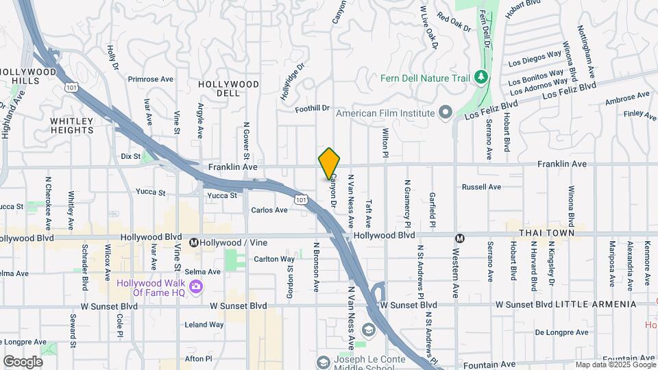 1821 Canyon Dr Map and Location Details