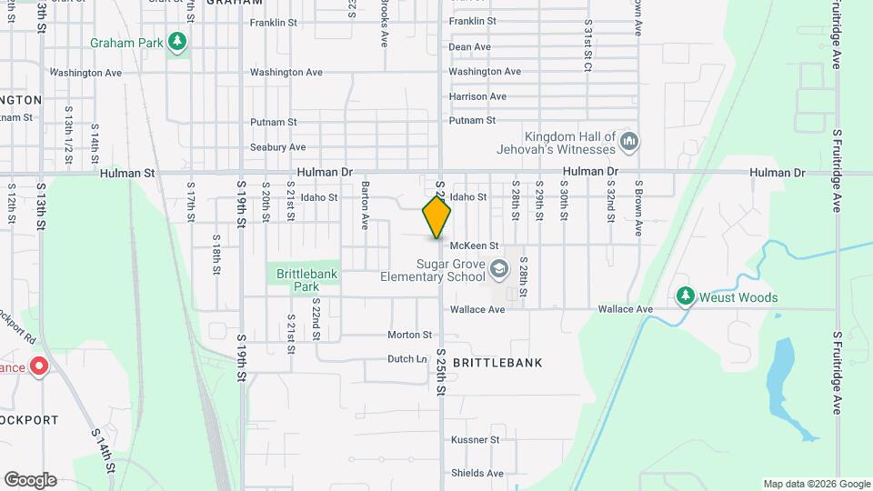 1839 S 25th St Map and Location Details