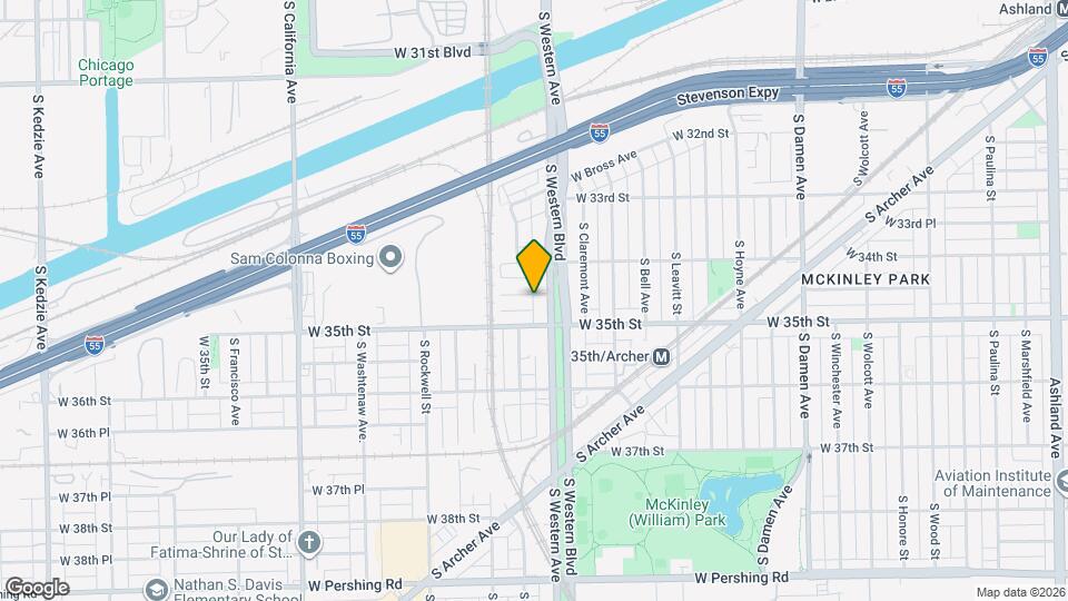2411 W 34th Pl, Unit 2 Map and Location Details