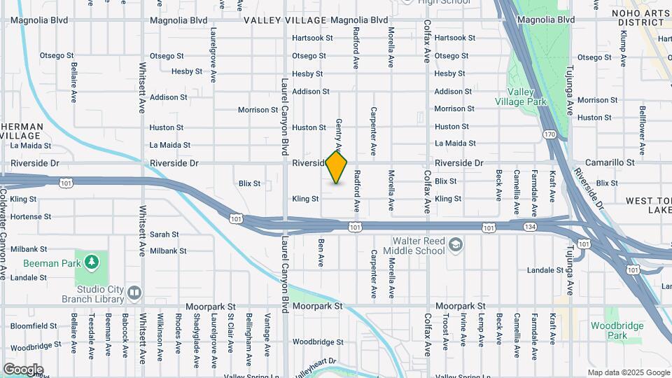 11935 Kling St Map and Location Details