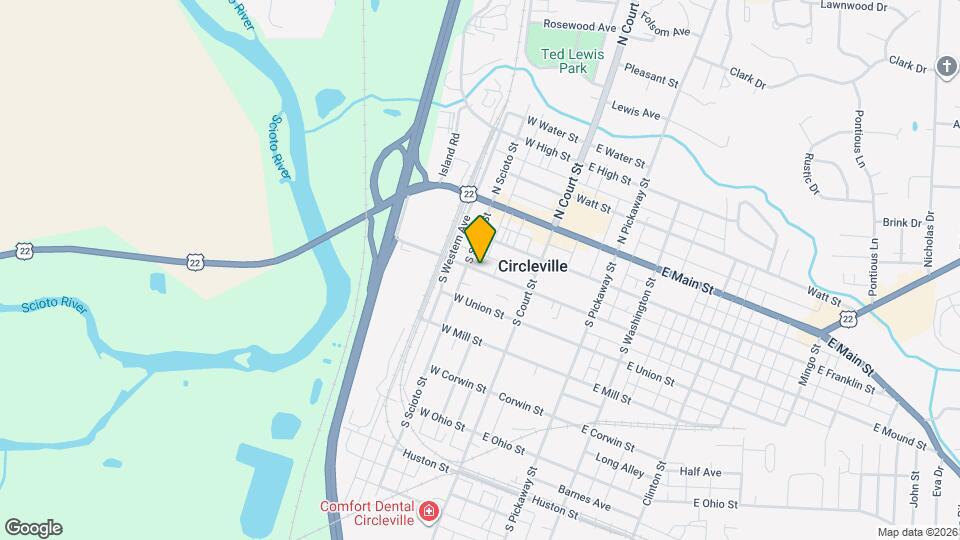 160 1/2 W Mound St Map and Location Details