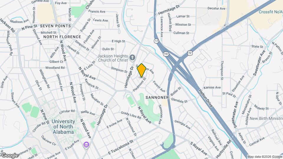 1023 Piedmont St Map and Location Details