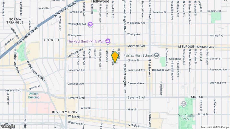 530 N La Jolla Ave Map and Location Details