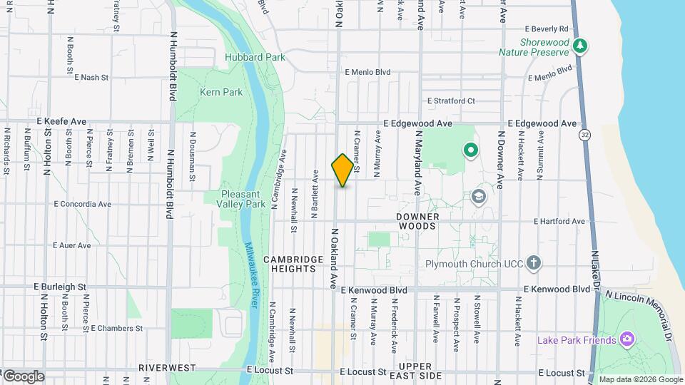 3360 N Oakland Ave, Unit Lower Mapa y Detalles de la Ubicación