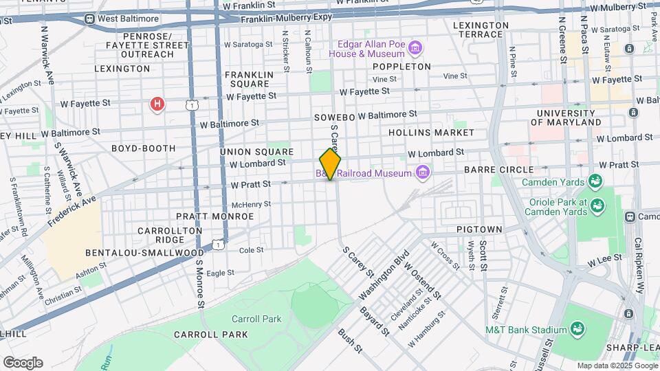 1313 W Pratt St Map and Location Details