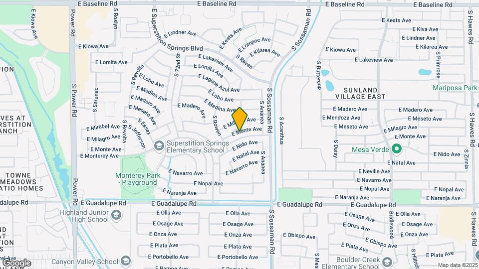 7449 E Monte Ave Map and Location Details
