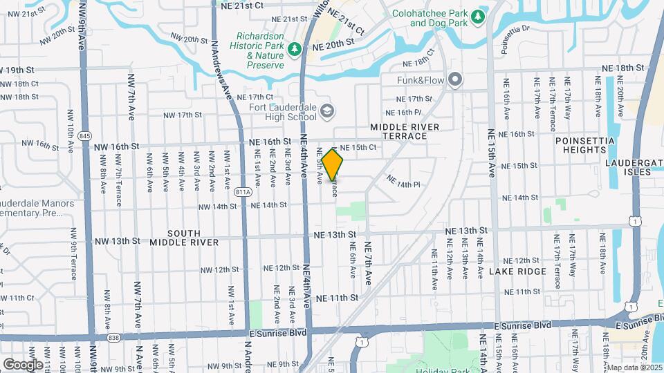 1425 NE 5th Terrace Map and Location Details