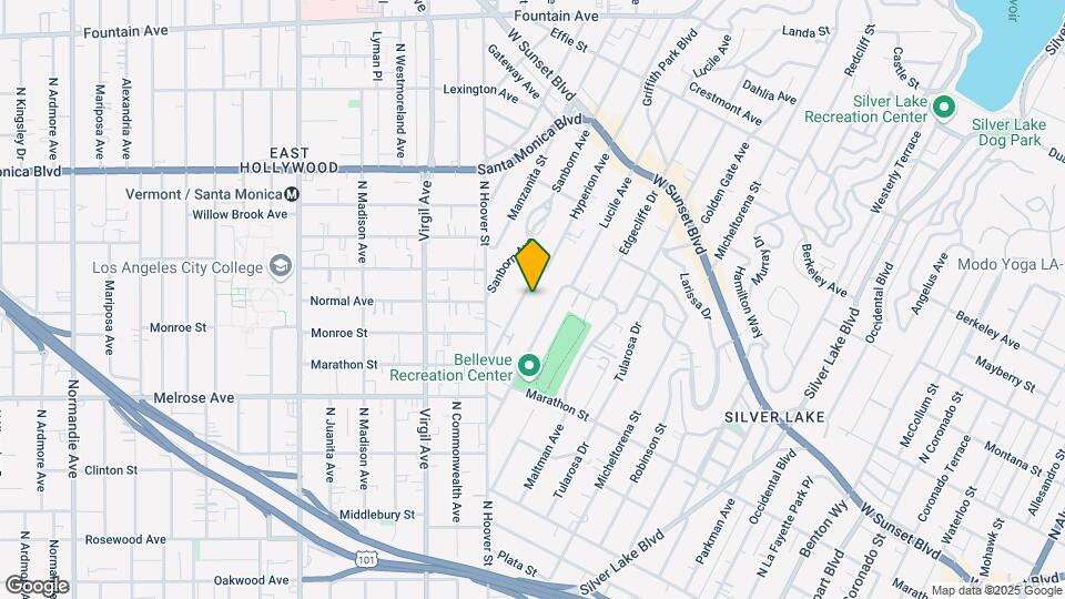 842 Hyperion Ave Map and Location Details