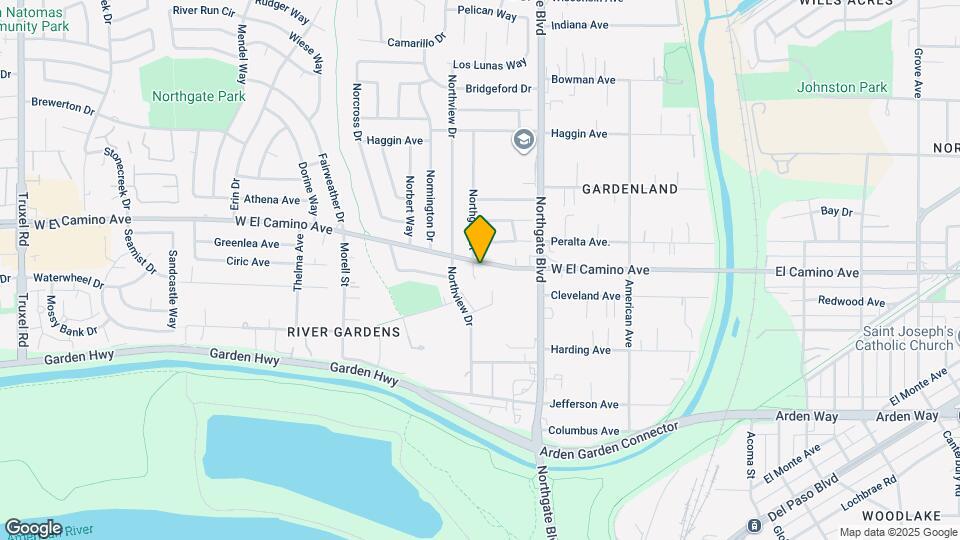 640 W El Camino Ave Map and Location Details