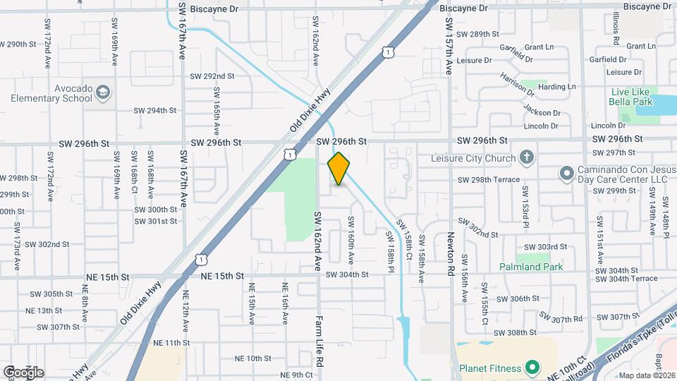 16035 SW 299th Terrace Map and Location Details