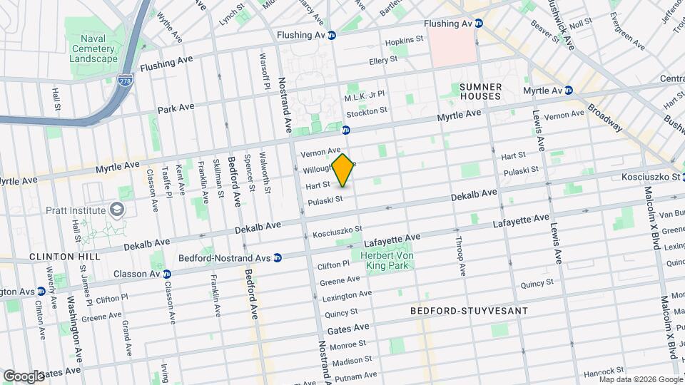 Bedford-Stuyvesant / 2-Bed 1-Bath / Private Outdoor Space, Unit 1A Mapa y Detalles de la Ubicación
