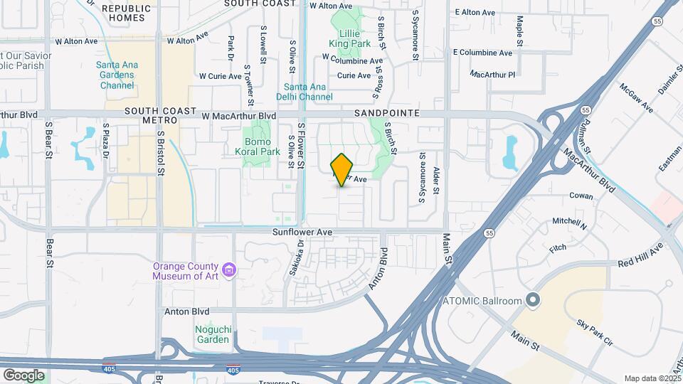 421 Nobel Ave Map and Location Details