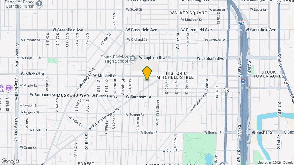 1725 S 14th St Mapa y Detalles de la Ubicación