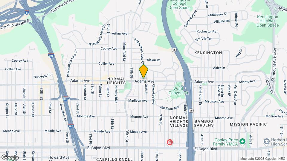 3586 Adams Ave Mapa y Detalles de la Ubicación