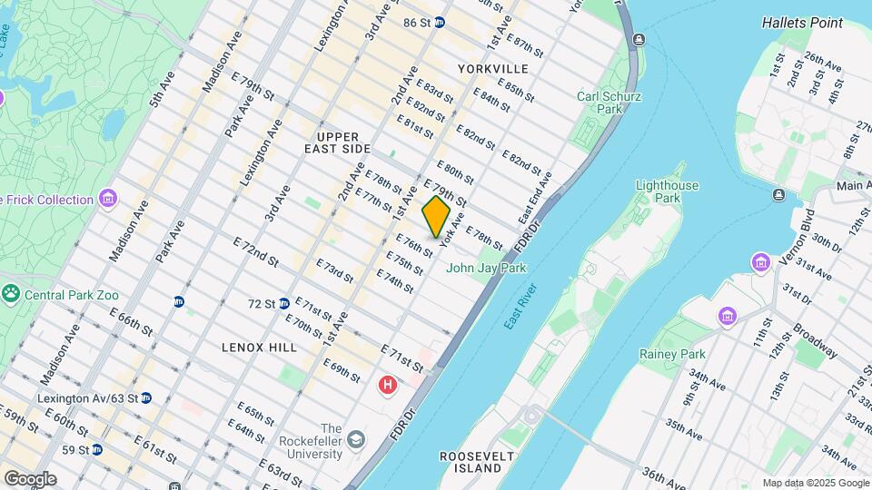 1441 York Avenue Mapa y Detalles de la Ubicación