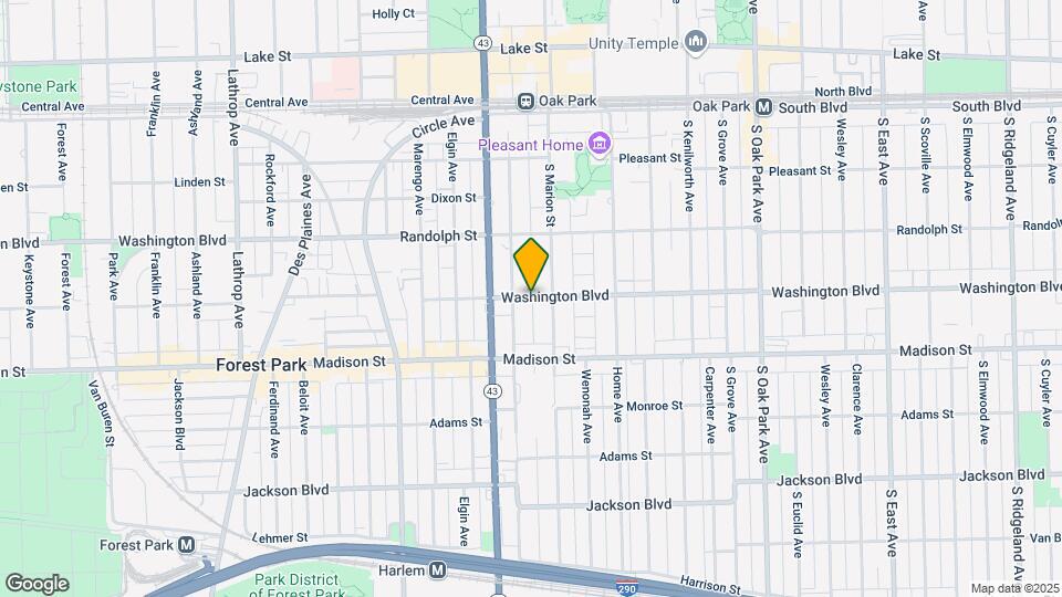 1119 Washington Blvd-Unit -2AB Map and Location Details
