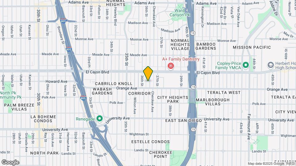 4230 Cherokee Ave Mapa y Detalles de la Ubicación