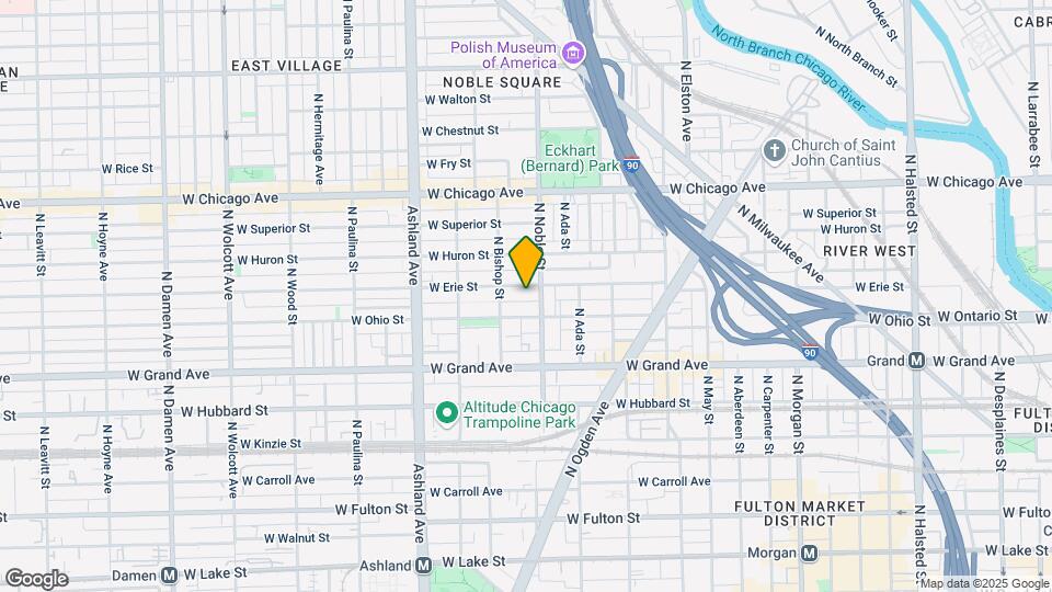 1411 W Erie St Map and Location Details