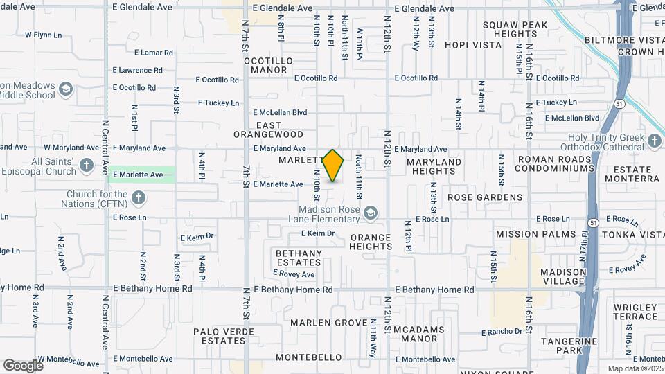 1024 E Marlette Ave Map and Location Details