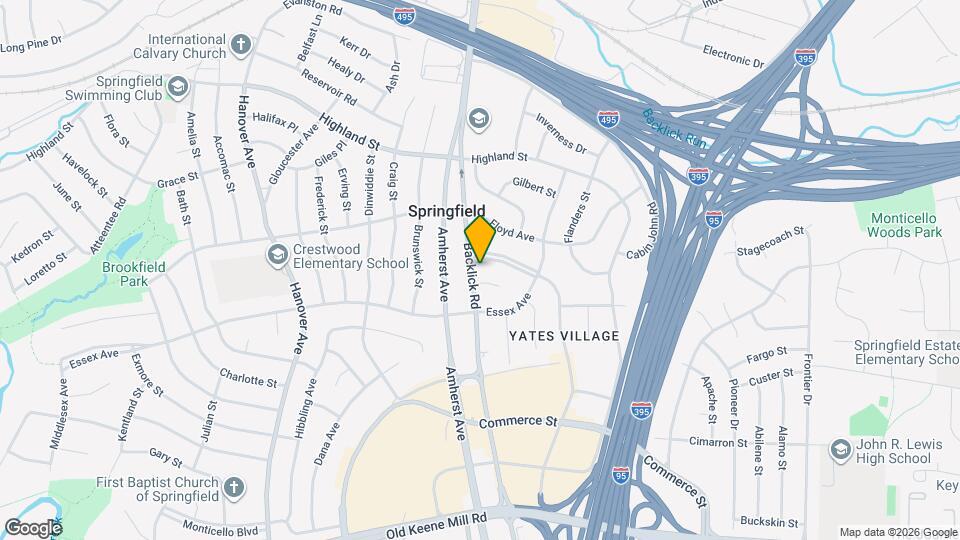 6015 Backlick Rd Mapa y Detalles de la Ubicación