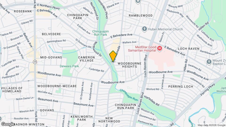 5599 The Alameda Map and Location Details