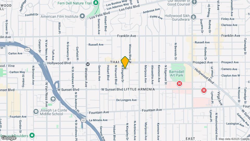 1626 N Kingsley Dr Map and Location Details