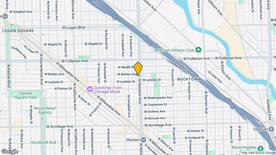2242 N Western Ave Map and Location Details
