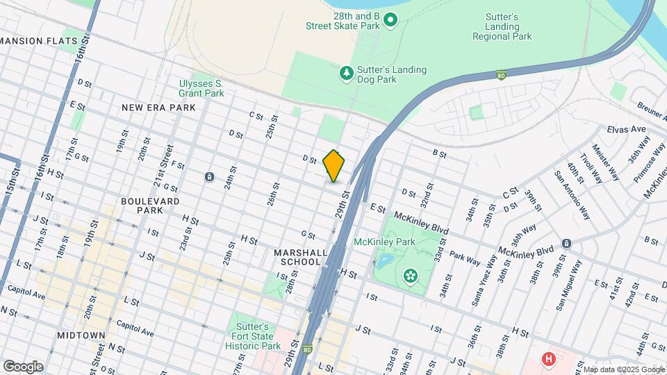 2811-2815 E St Mapa y Detalles de la Ubicación