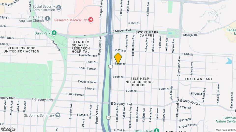 6808 S Benton Ave Map and Location Details