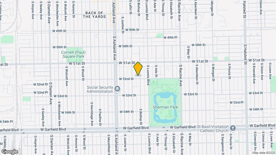5156 S Bishop St Map and Location Details