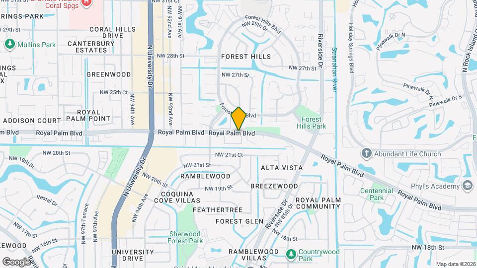 8770 Royal Palm Blvd Map and Location Details